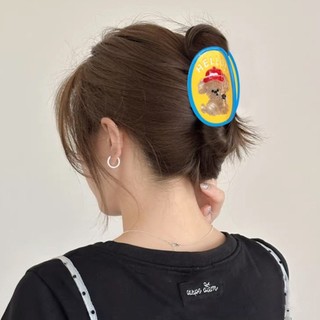 Kovoi / Phong Cách Mới Hoạt Hình Động Vật Lấy Kẹp Dễ Thương Màu Vàng Chó Con Kẹp Tóc Gấu Acetate Vui Vẻ Tóc Lấy Tròn Cá Mập Kẹp Nữ