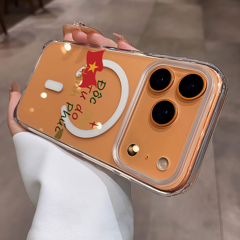Ốp lưng iPhone trong suốt hỗ trợ sạc không dây từ tính - iP 7/8/X/XS/XR/11/12/13/14/15/16/17/Plus/Air/Pro/Max