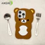 Ốp Điện Thoại Silicon 3D Rilakkuma Phong Cách Hàn Quốc Cho iPhone 17 16 15 14 Plus 13 12 11 Pro Max SE3 SE2 SE1 8 7 6 6S 5 5S 4 4S 2022 2020 2016 + Vỏ Sang Trọng Gấu Hoạt Hình Dễ Thương Mềm Mại Vỏ