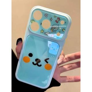 Phim Hoạt Hình Dễ Thương Ống Kính Máy Ảnh Màu Xanh Qoo Acrylic Ốp Lưng Điện Thoại iPhone 17Promax 17Pro 14 15 16 Pro Max 13 Chống Sốc Ngọt Ngào Nữ Tính Nữ Điện Thoại Di Động