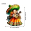 Linh hồn| Đồ trang trí ngày lễ bằng gỗ Trang trí trang phục truyền thống Mexico 12 chiếc Đồ trang trí bé gái nhảy múa Mexico Cinco De Mayo Đồ trang trí tiệc tùng bằng gỗ ủng hộ nhà cho lễ hội