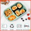 Linh hồn| Hộp đựng đồ ăn nhẹ di động Hộp đựng đồ ăn nhẹ có ngăn 4 ngăn Bộ hộp cơm trưa chia không chứa Bpa – Hộp đựng đồ ăn có thể xếp chồng lên nhau 4 ngăn có nắp có thể tái sử dụng để làm việc
