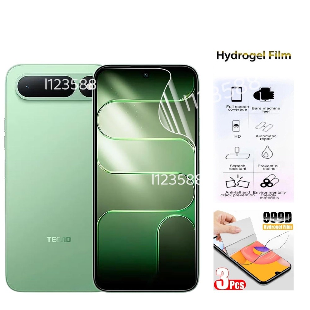 Dành Cho Tecno Spark50 5G 2026 Hydrogel Phim Phía Trước Full Cover Bảo Vệ Màn Hình Cho Tecno Spark 50 Spark50 5G 4G Phim Bảo Vệ Màn Hình Mềm