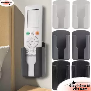 Giá đỡ điều khiển từ xa NORDICLIFE, Hộp lưu trữ cần thiết không đục lỗ đa năng, Kệ treo tường dính TV điều hòa không khí