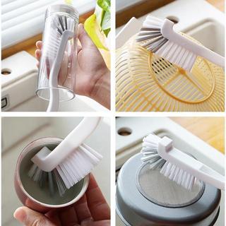 Bộ 3 Chổi Vệ Sinh Nhà Bếp Đa Năng Cán Nhựa Dài 26cm - Dụng Cụ Cọ Máy Xay, Máy Làm Sữa Hạt Và Vệ Sinh Tôm Càng Sạch Sâu