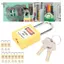 Apill Bộ khóa Tagout Lockout 10 Bộ 38mm Nylon PA Steel Lock Out Tag Khóa móc có chìa khóa cho năng lượng hóa học (Vàng)