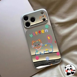 Ốp Điện Thoại Gương Mèo Dễ Thương Ins Style Cho OPPO Find X9 X9S X8 X8S X7 Ultra X6 X5 Pro F31 F29 F27 F21 F21S Pro Plus 5G 4G Vỏ Sang Trọng Hoạt Hình Kitty Bạc Trang Điểm Vỏ Mềm