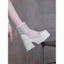 Bán Chạy Siêu Cao Gót 10CM Trắng Martin Boots Nữ Mùa Hè Mỏng Phong Cách Mới Dày Gót Thoáng Khí Giày Lưới
