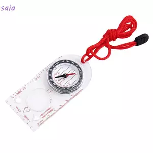 SAIA Định Hướng Điều Hướng, La Bàn Thước Trong Suốt Di Động, Bản Đồ Cắm Trại Acrylic Đa Năng Chất Lượng Cao Đi Bộ Đường Dài
