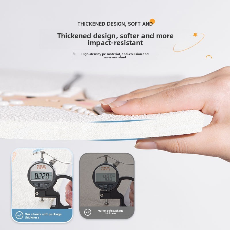 Đầu Giường Túi Mềm Tatami Phim Hoạt Hình Tường Xung Quanh Chống Va Chạm Tựa Lưng Cho Bé Đầu Giường Tự Dính Giường Bao Quanh Miếng Dán Tường Dày 8 Mm Environ