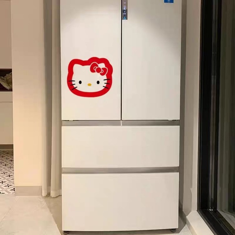 Hellokitty Dán Lối Vào Tủ Trang Trí Dán Hoạt Hình Dễ Thương Hello Kitty Phòng Tắm Tủ Lạnh Miếng Dán Chống Thấm Nước