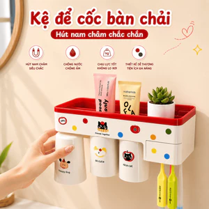 Giá Để Bàn Chải Đánh Răng HomeMate Pop-Up – Bộ Cốc Từ Tính Hút Nam Châm Gắn Tường, Kệ Đựng Đồ Nhà Tắm Đa Năng