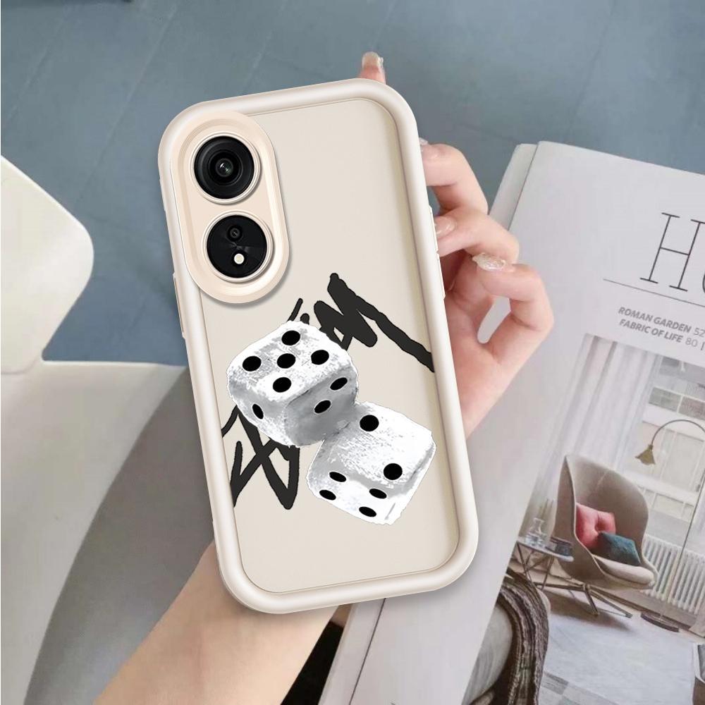Ốp Lưng Cho OPPO A17 A17K A18 A38 A58 A60 4G Phim Hoạt Hình Silicon Mềm Đáng Yêu Ốp lưng TPU Xúc Viền Bi-a Mắt Thiên Thần Chống Sốc Ốp Lưng