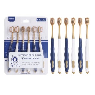 [COMBO 2] Set 6 Bàn Chải Đánh Răng Hàng Nội Địa Trung Lông Siêu Mềm, Làm Sạch Sâu Đánh Sạch Mảng Bám