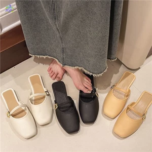 Dép Loafer Slip-on dành cho nữ - Màu trơn thông thường cho mùa hè ngoài trời trong nhà