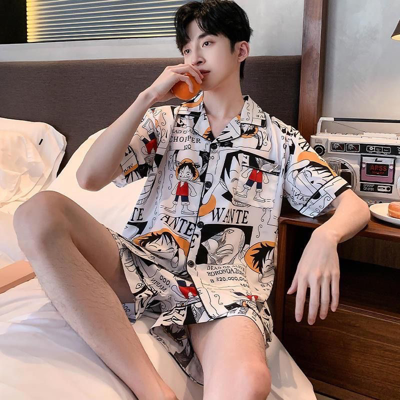 Bộ đồ ngủ lụa thoáng mát dành cho nam - Mùa hè mặc ở nhà thật thoải mái và sành điệu