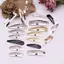 Maky - 50 chiếc kẹp tóc kim loại bạc và vàng, phụ kiện handmade cho bé gái