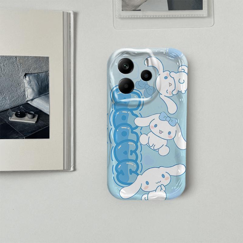 Vỏ Cho Redmi Note 14 4G 5G Phim Hoạt Hình Kem Sanrio Cặp Đôi Mềm TPU 3D Sóng Silicon Vỏ Điện Thoại