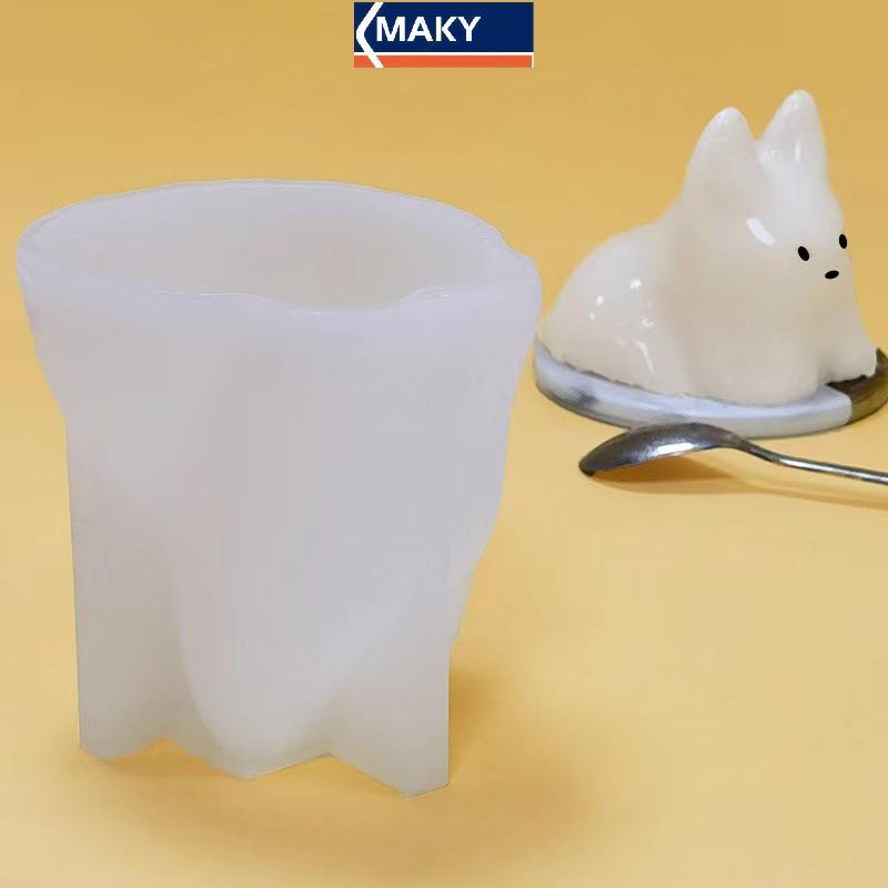 MAKY Pudding Mèo Nến Khuôn Silicon DIY Trừu Tượng Để Làm Thơm Đậu Nành Sáp Handmade Xà Phòng Đất Sét Thạch Cao Nhựa Dính Lễ Hội Quà Tặng VN