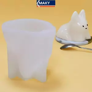 MAKY Pudding Mèo Nến Khuôn Silicon DIY Trừu Tượng Để Làm Thơm Đậu Nành Sáp Handmade Xà Phòng Đất Sét Thạch Cao Nhựa Dính Lễ Hội Quà Tặng VN