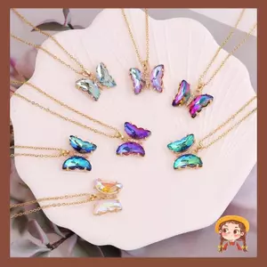 Vòng cổ hình con bướm nữ, chế tác từ hợp kim chất lượng
