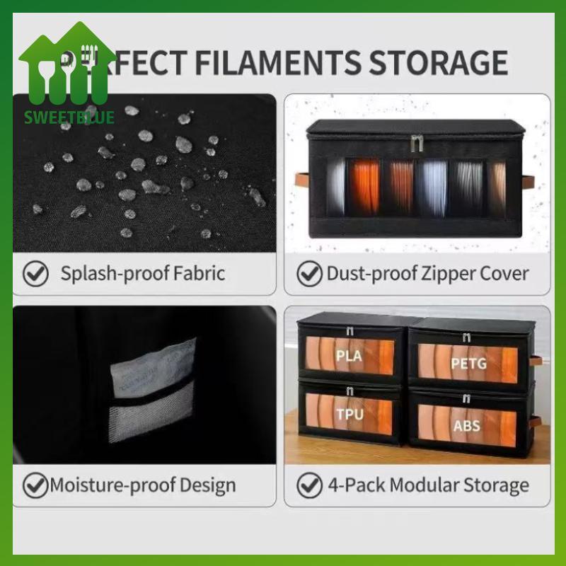 SWEET Dây Tóc Hộp Bảo Quản Cho PLA PETG ABS Máy In 3D Dây Tóc Không Độ Ẩm Kín Hộp Đựng Cho Nhà In Thiết Lập n