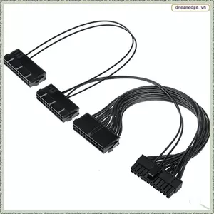 Cáp chia ATX 24 Pin Cáp cấp nguồn ATX 24 Pin Nam 1 đến3 Cổng PSU Nữ Cáp chia nguồn cho máy tính LAPtop