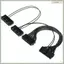Cáp chia ATX 24 Pin Cáp cấp nguồn ATX 24 Pin Nam 1 đến3 Cổng PSU Nữ Cáp chia nguồn cho máy tính LAPtop