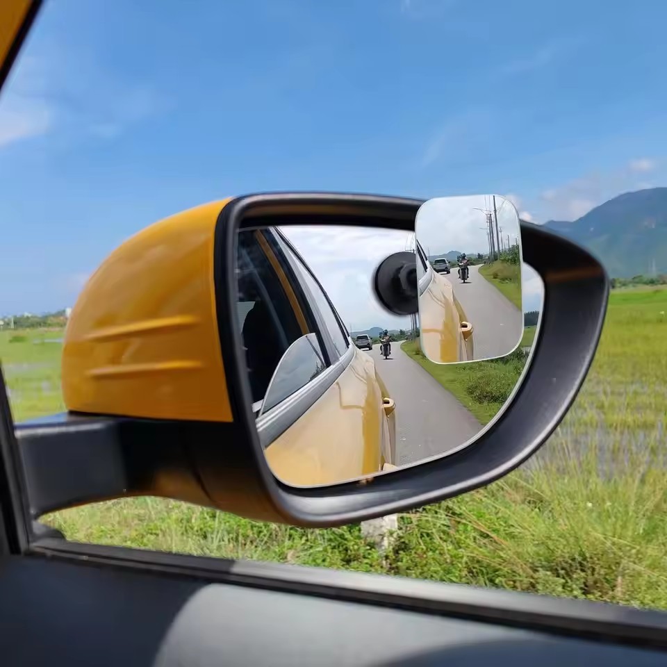 Kính HD Bền Sáng Tạo Chống Nước Góc Rộng Chiếu Hậu Gương Phụ Trợ Để Thay Đổi Đường An Toàn- 1 Cặp 360° Gương điểm mù ô tô đa năng xoay được