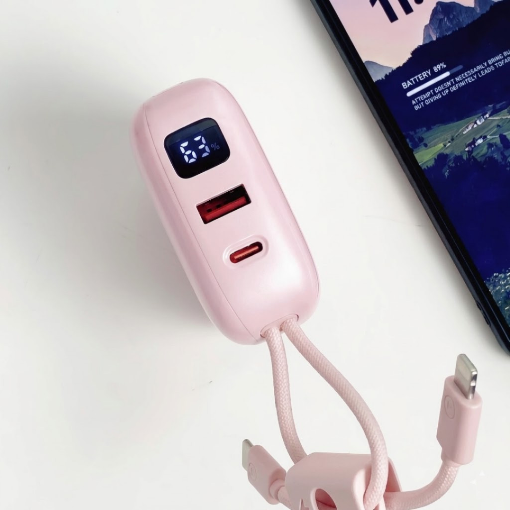 [Chính Hãng] Sạc Dự Phòng 20000mAh WIWU Sugar Plus P091 - Sạc Nhanh PD 20W/22.5W, Tích Hợp Cáp Sạc 4 Trong 1 Tiện Lợi