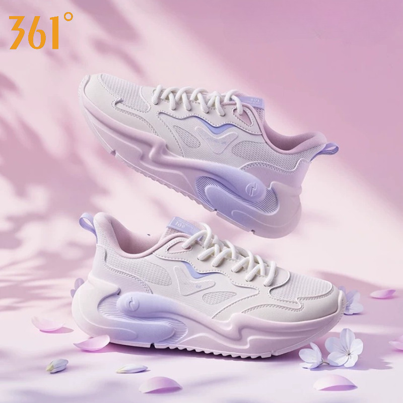 361° Giày Thể Thao Nữ Comfort Đế Mềm Lưới Thoáng Khí Tăng Chiều Cao Thời Trang Phối Đồ Hàng Ngày