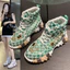 Đầu Xuân Phong Cách Mới Bán Chạy Đá Durian Với Kim Cương Bố Giày Nữ ins Hợp Thời Trang Kim Cương Đế Dày 3ZSW
