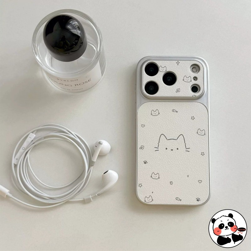 Ốp Điện Thoại Mèo Dễ Thương Cho Xiaomi Poco F8 F7 Ultra F6 F5 F4 F3 C85X C85 C75 C71 C65 C61 C55 C31 C3 5G 4G Da PU Hoạt Hình Kitty Đơn Giản Ins Phong Cách 3D Vỏ Mềm