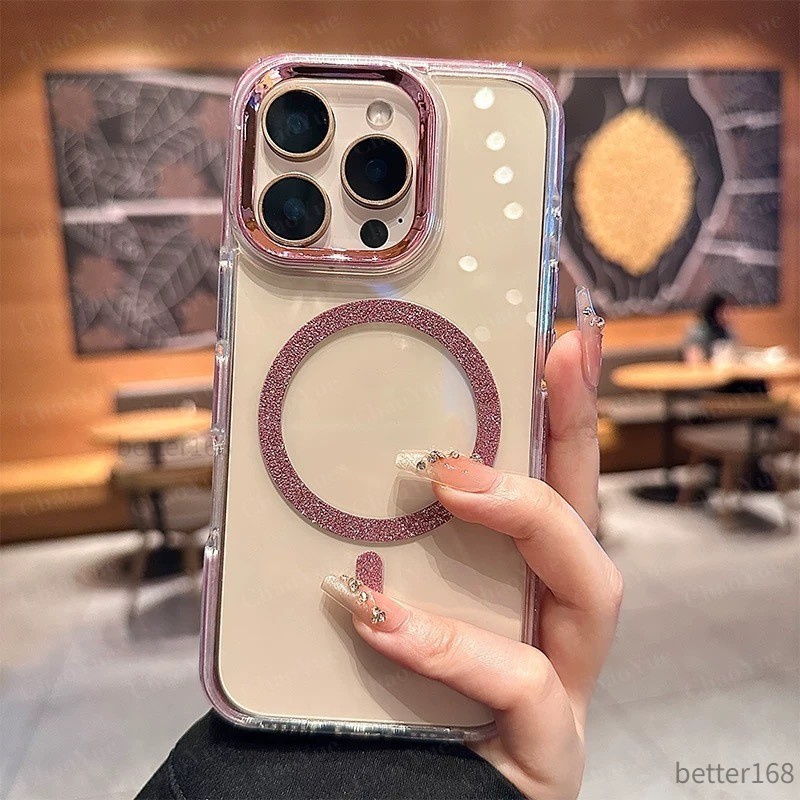 Ốp Lưng Trong Suốt Cho IPhone 12  13 14 15 16 Pro Max Plus Chống Sốc Bảo Vệ Camera Mặt Sau Cứng Màu Tương Phản Rõ Ràng