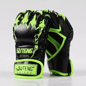 Hộp găng tay half-finger chuyên nghiệp dành cho huấn luyện MMA và boxing, phù hợp với người lớn
