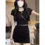 Bộ đồ thể thao Pure Desire Style dành cho nữ - áo thun ngắn tay và váy hông lưng cao, phù hợp mùa hè