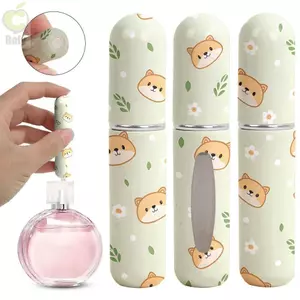 Chai xoay phun ROLY, Chai nước hoa Mini rỗng chống rò rỉ, Chai phun xịt 5ml dễ thương cho máy phân phối mỹ phẩm du lịch