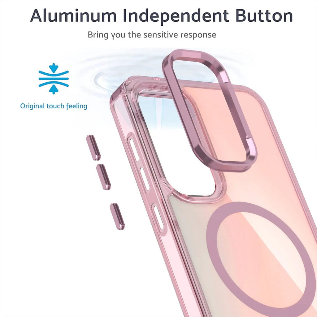Ốp điện thoại đổi màu có giá đỡ kim loại tương thích cho Samsung S25 Ultra S24 ultra S23 ultra cho A56 5G A36 5G A55 A35 A15 A25 A13 A14 A05S