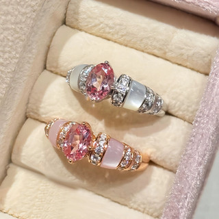 Nhẫn nữ corundum dát đỏ phong cách mới từ châu Âu và Mỹ