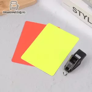 Nhíp còi kèm thẻ vàng và đỏ dành cho trọng tài