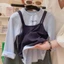 Áo sơ mi đáy dài tay cổ tròn hai mảnh giả cho bé gái 90-160 Size OYD1