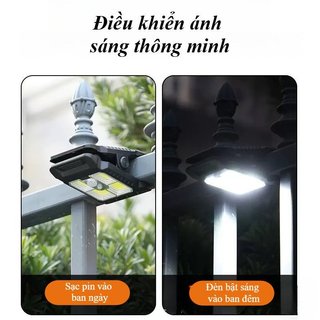 Cảm Biến Chuyển Động Năng Lượng Mặt Trời Kẹp Đèn LED Trắng Ấm IP65 Sân Vườn Ban Công Sân Ngoài Trời ABS