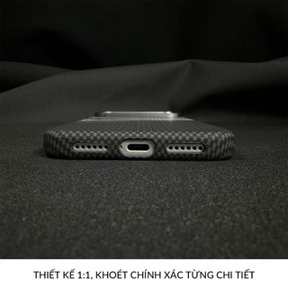 Ốp Lưng Siêu Mỏng Cho iPhone 17 Pro Max Vân Carbon 3D Vòng Từ Tính Popkon