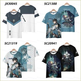 PS2 Honkai: Star Rail Áo 3D Áo Sơ Mi Cosplay Imbitor Lunae Anime Unisex Tee Tay Ngắn Top Dan Heng Casual Plus S