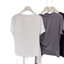 Cotton nguyên chất Hợp thời trang Thiết kế cẩn thận Chữ thập eo hẹp thon gọn hơn Áo thun nữ tay ngắn thời trang hàng đầu phù hợp26042806