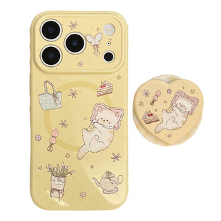 [Sheren] Ốp điện thoại mèo lười ngủ Thích hợp cho i17 16 15 14 13 12 11 pro max Vỏ bảo vệ chống sốc