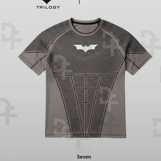 Áo thun thể dục nén Logo Batman dành cho nam, Dụng cụ tập luyện xây dựng cơ bắp thoáng khí khô nhanh