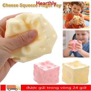 Đồ chơi bóp phô mai HEARTHLY, Bóng xả stress hình phô mai Jumbo, kết cấu mềm, định hình ASMR, đồ chơi giác quan giảm căng thẳng