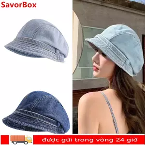 SAVORBOX Mũ ngư dân, Mũ lưỡi vịt màu trơn chống lạnh, Mũ họa sĩ cổ điển siêu nhẹ ấm áp mùa hè