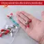Nút chặn hạt 8 miếng để làm đồ trang sức Đầu dây hạt để ngăn hạt thép lò xo rơi, dụng cụ đính cườm